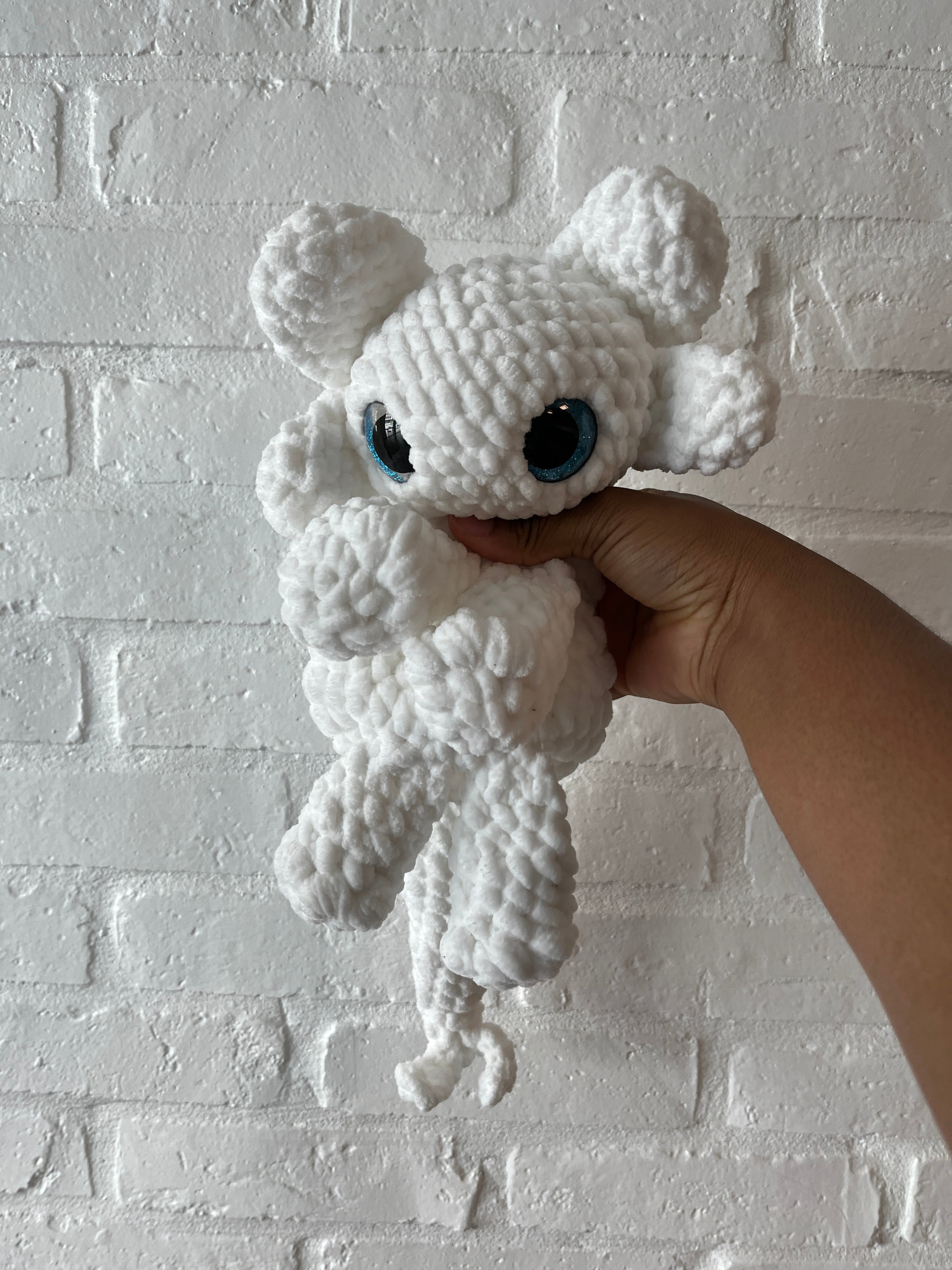 Hand-Crocheted Light Fury Plushie — Perfectly Pocket-Sized!